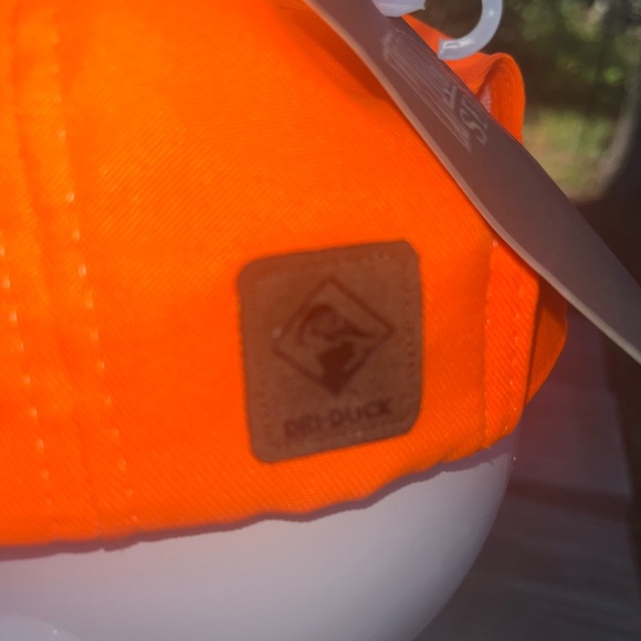 Wildlife Series Orange Adjustable Hunting Cap with Deer Embroidered Dry Duck - Picture 5 of 6